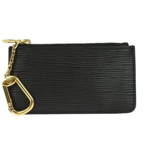 Louis Vuitton Black Epi Pochette Cles Coin Purse